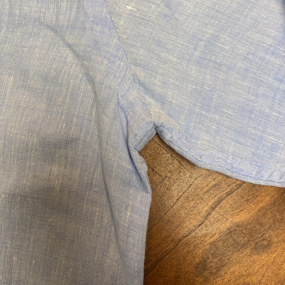 Vineyard Vines Linen Shirt Men's Large light blue - Picture 4 of 4
